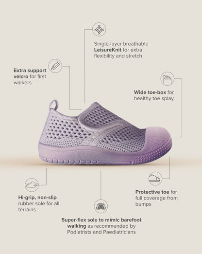 SOHLS Velcro Toddler Shoe – Lilac Haze